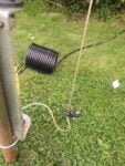 Securing 17m wire at antenna base